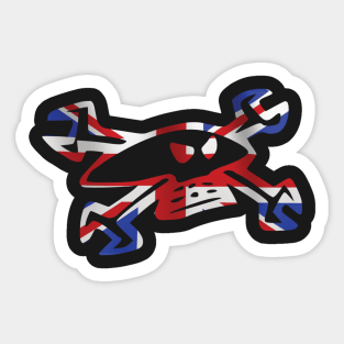 Guy Martin Skull Logo Union Jack Motorbike Sticker